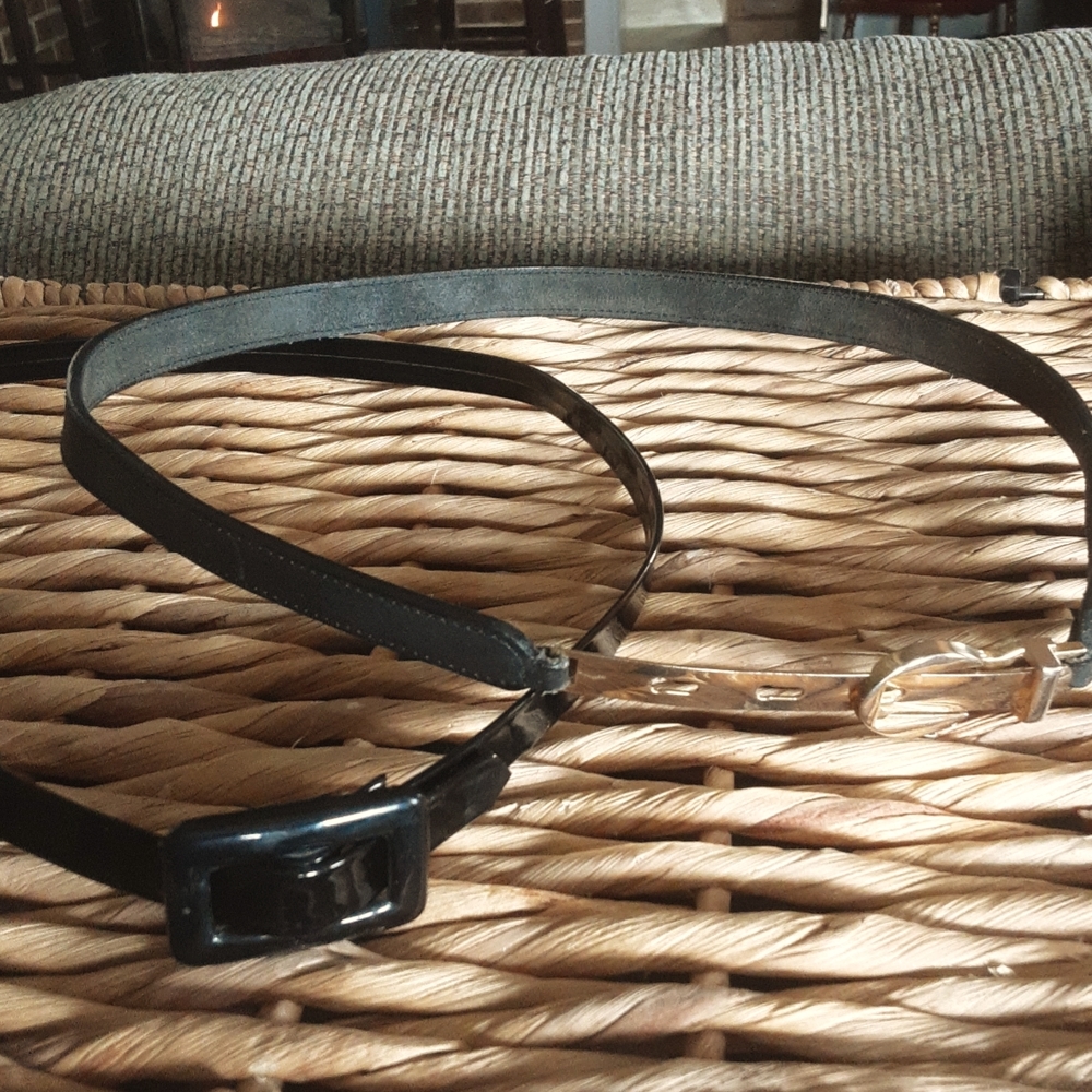 2 skinny belts, S